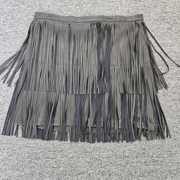 Fringe Faux Leather skirt - Picture 1 of 6